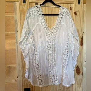 White Lace Boho cover up